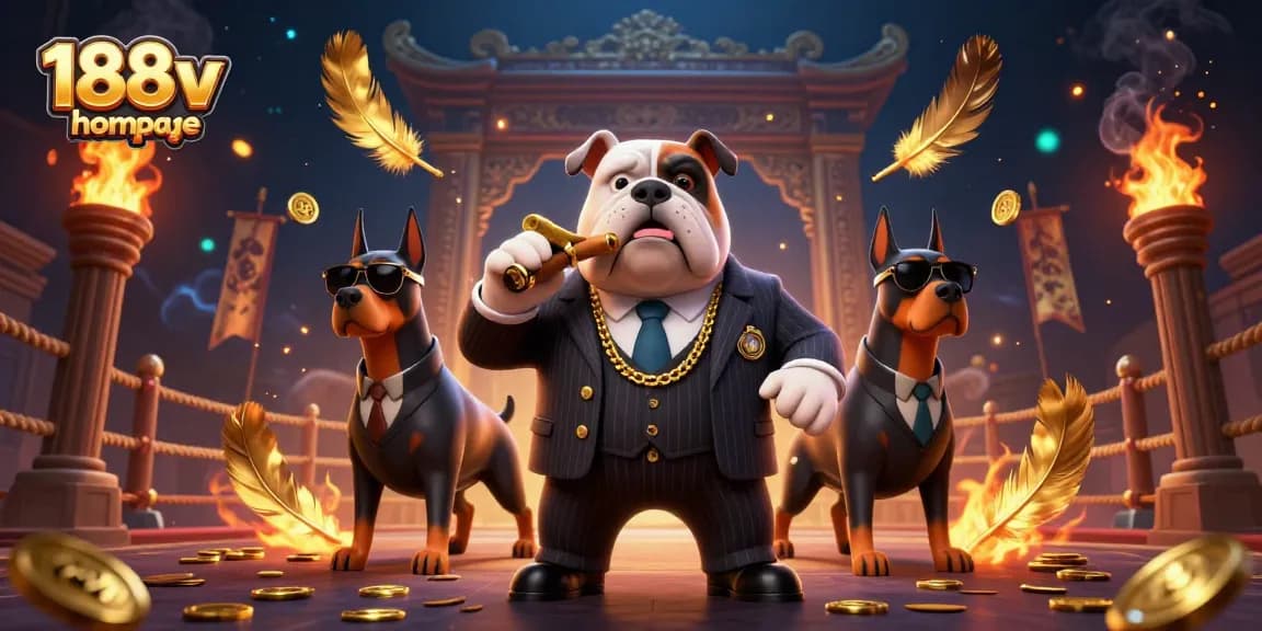 Experience thrilling bets and golden moments at 188v homepage with vibrant casino action and characters.
