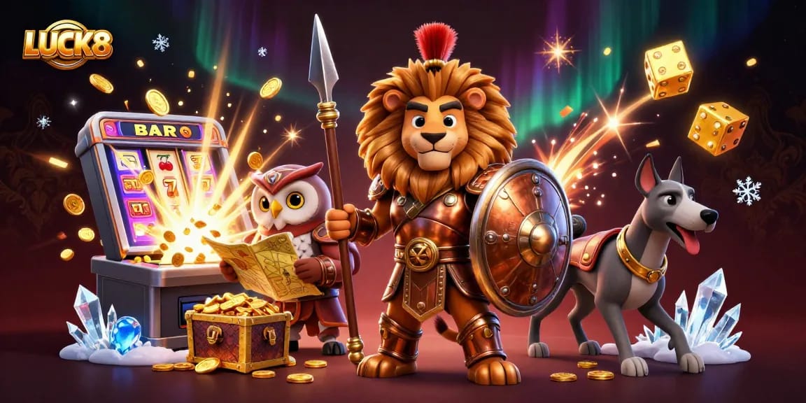 Experience LUCK8's vibrant casino scene with spectacular jackpots and rich visual details.