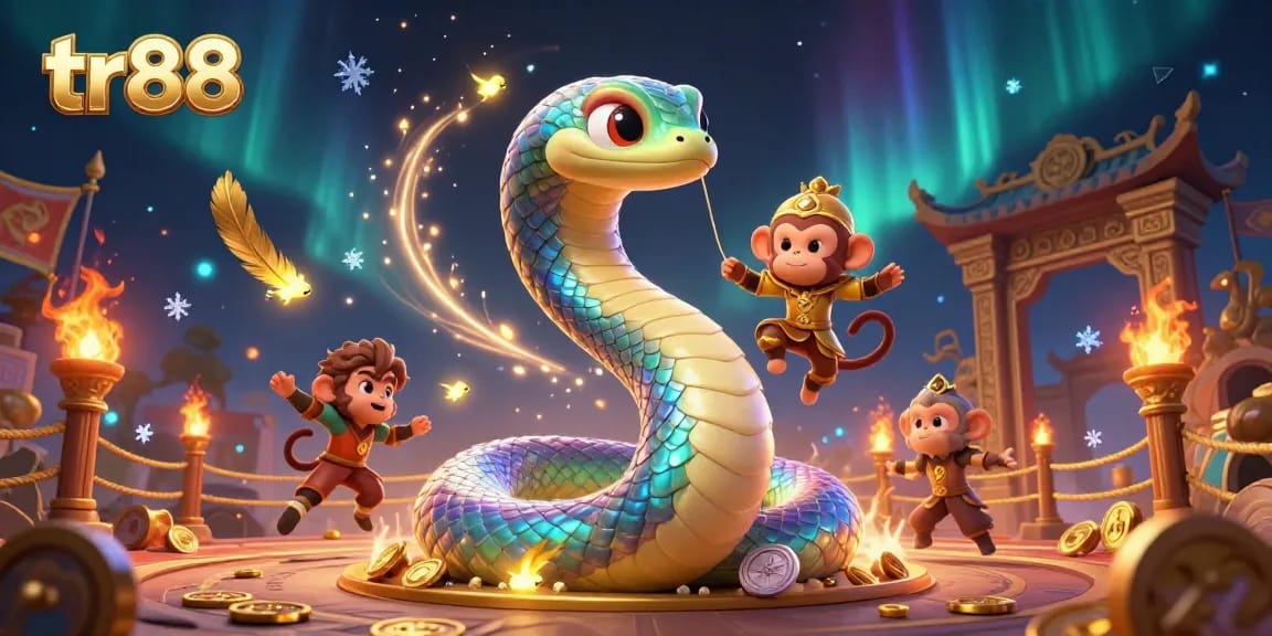 Experience thrilling gameplay at tr88 with a vibrant 3D casino scene featuring dynamic characters and rich gaming elements.