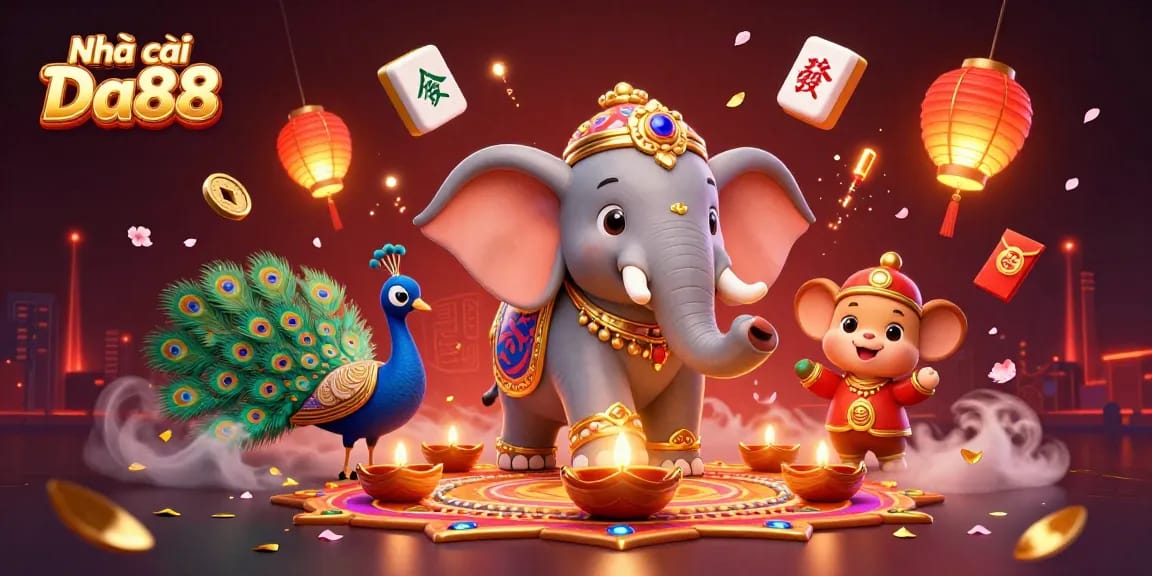 Experience dynamic gameplay with Nhà cái Da88 featuring colorful characters and vibrant gambling elements.