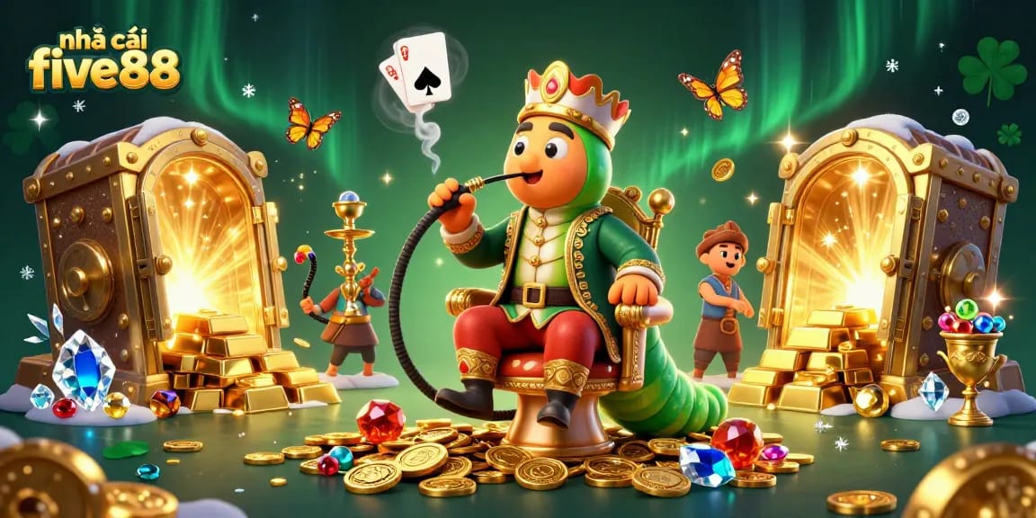 Engage with nhà cái five88 through a captivating 3D casino illustration showcasing vibrant gaming elements.