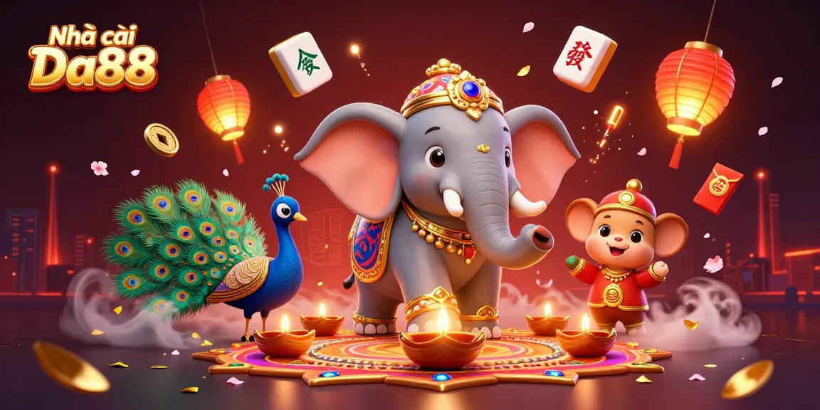 Experience dynamic gameplay with Nhà cái Da88 featuring colorful characters and vibrant gambling elements.