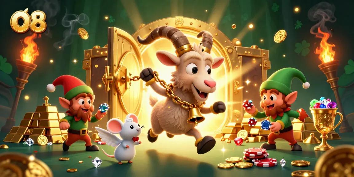 Experience the thrilling atmosphere at O8, where cartoon characters engage in delightful casino antics while stealing poker chips.