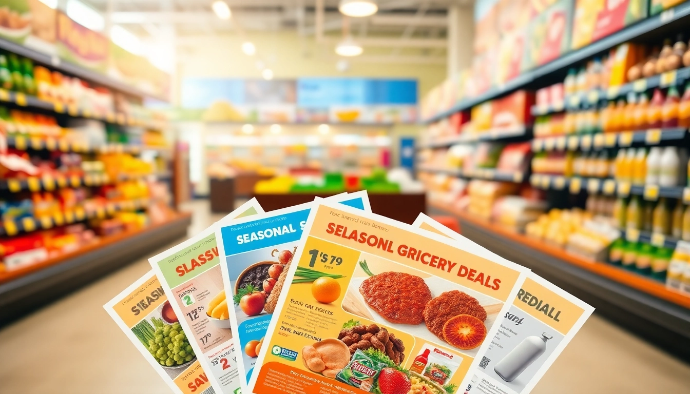 Engaging display of Weekly Flyers highlighting grocery deals, designed for effective savings.