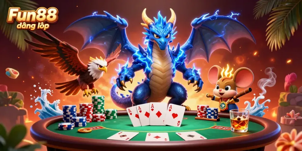 Engage in poker games with Fun88 đăng nhập featuring legendary characters and casino excitement.