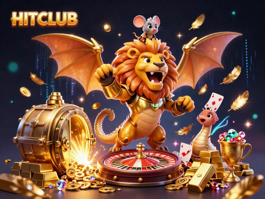 Engage with HITCLUB's casino offerings featuring roulette, vibrant treasures, and thrilling gaming elements.