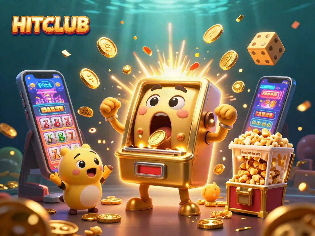 Experience HITCLUB's thrilling jackpot moments with exciting slot machines bursting with coins and wins!