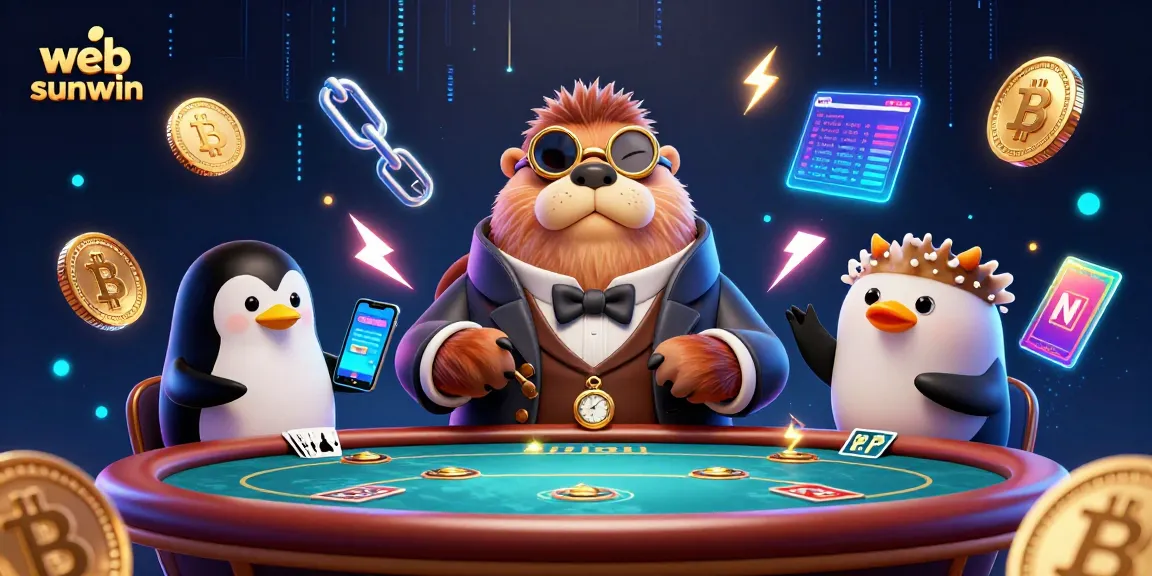 Engage in thrilling gameplay at web sunwin with a lively underwater casino scene featuring 3D characters.