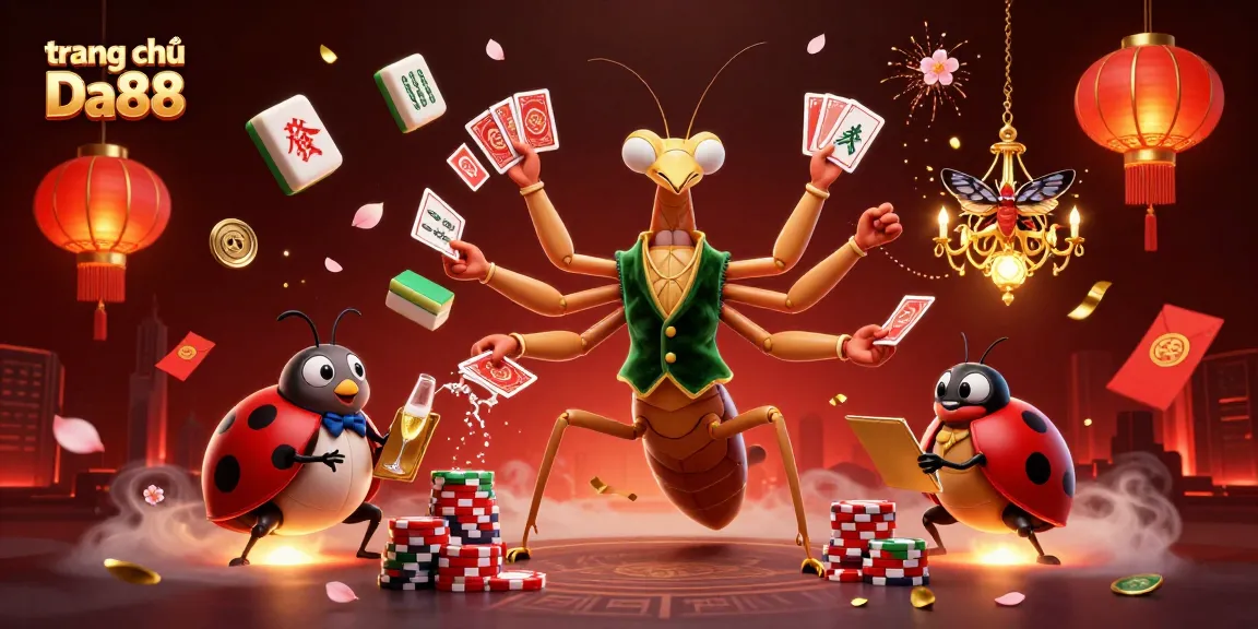 Experience the excitement at trang chủ Da88 with a vibrant 3D casino illustration showcasing dynamic gambling action.