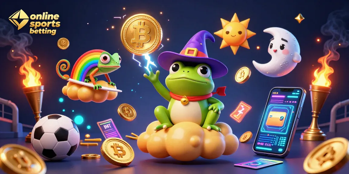 Engage in online sports betting with vibrant characters and dynamic gaming elements in this 3D art.